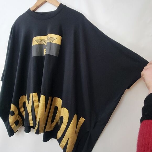 Boy London Oversized OS Unisex Batwing Tee Gold & Black - Picture 9 of 16